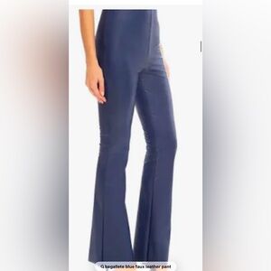 Bagatelle Blue Faux Leather Pants
